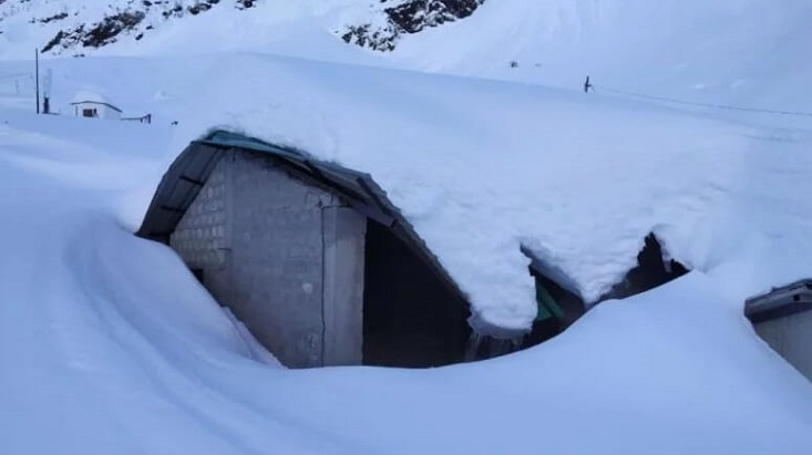 house covered with snow