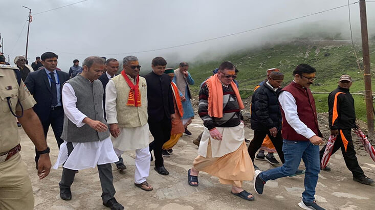 Inspection at Kedarnath Dham