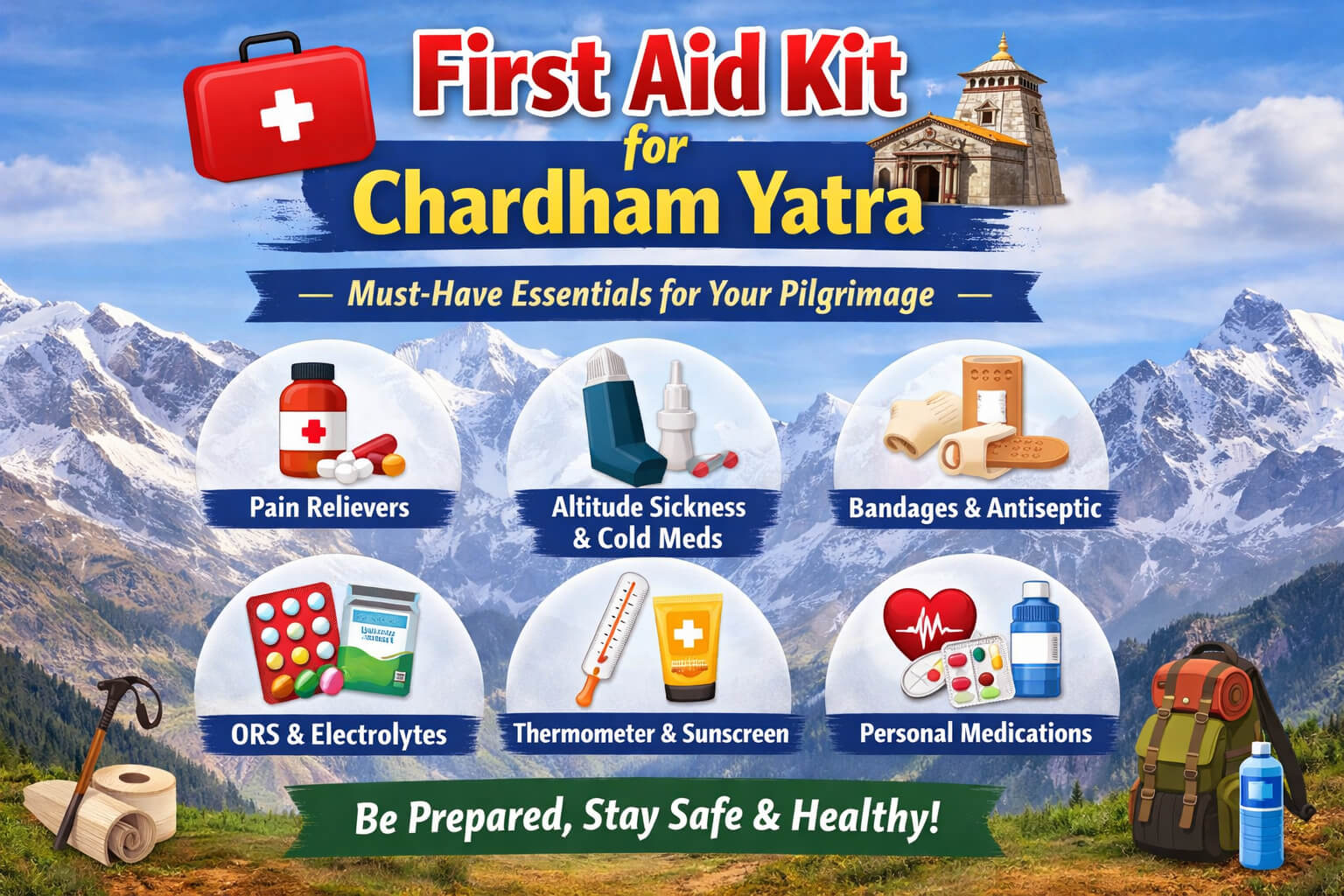 Essential First Aid for Chardham Yatra